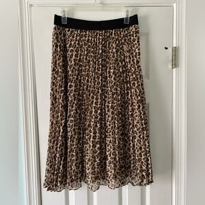 Chic Animal Print A-Line Skirt